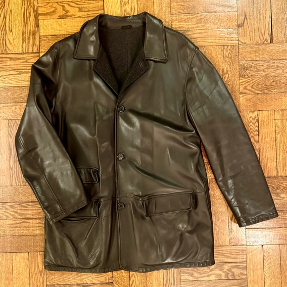 Ermenegildo Zegna Leather Coat